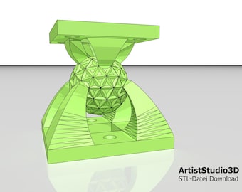 3D wall mount; ball joint mount; wall mount for 3D printing, mount; STL file; file for 3D printer; download