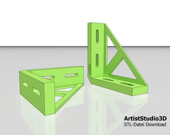 Mounting bracket 100x100x30mm; 3D bracket for 3D printing; STL file; File for 3D printer; Download