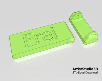 Toilet door sign, Occupied door sign; Toilet door sign; Toilet door sign for 3D printing; Occupied sign; STL file for 3D printer, download
