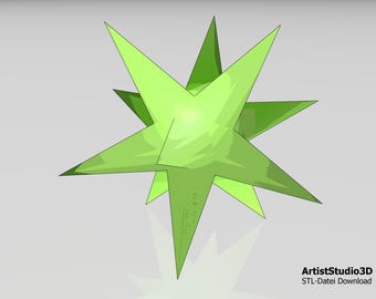 3D star; star for 3D printing; star; STL file for 3D printer, download