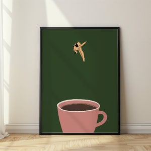 Guten Morgen Kaffee Poster, Guten Morgen Kaffee Poster, Kaffee Liebhaber Geschenk, Kaffee Station Wandkunst, Trendige Küchen Wandkunst