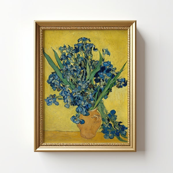 Vincent van Gogh - Irises - Berühmte Gemälde - Vintage Kunst Poster- Wohnzimmer - Premium Qualität