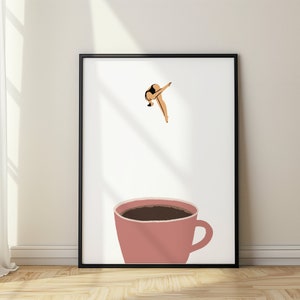 Guten Morgen Kaffee Poster, Guten Morgen Kaffee Poster, Kaffee Liebhaber Geschenk, Kaffee Station Wandkunst, Trendige Küchen Wandkunst