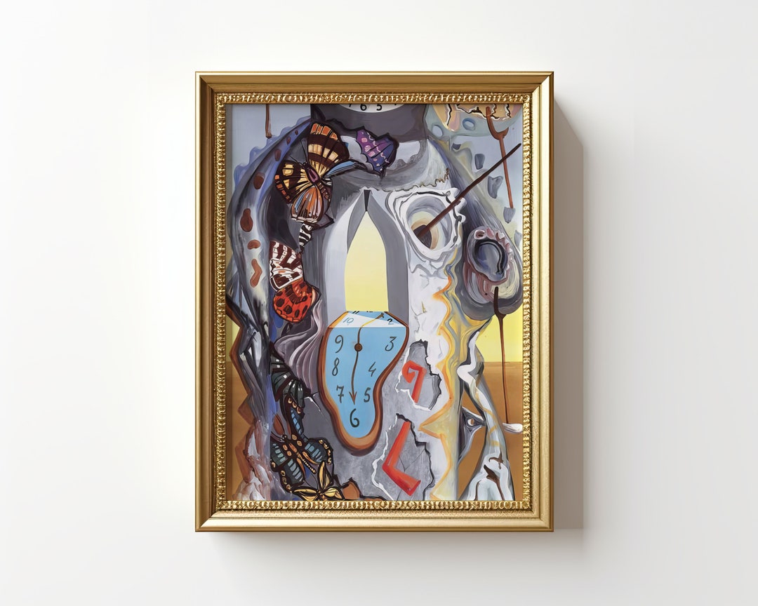 Salvador Dali The Waves Leinwandbild - Surrealismus Wandkunst 90x130cm Mit Rahmen