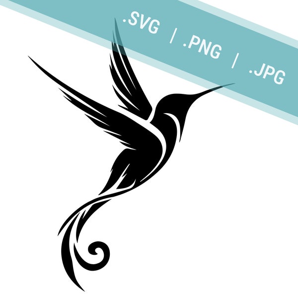 Hummingbird SVG for Making Decals and Iron-Ons | Simple Bird Vector Art | Cut File for Cricut