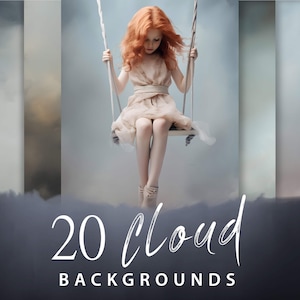 Fine Art Cloud & Sky Backgrounds for Photo Compositing, Painterly Backdrops, Instant Digital Download, Commercial Use