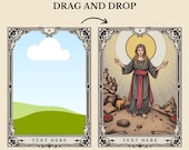 Vintage Tarot Card Template: Editable Canva Frame Design (Digital Download)