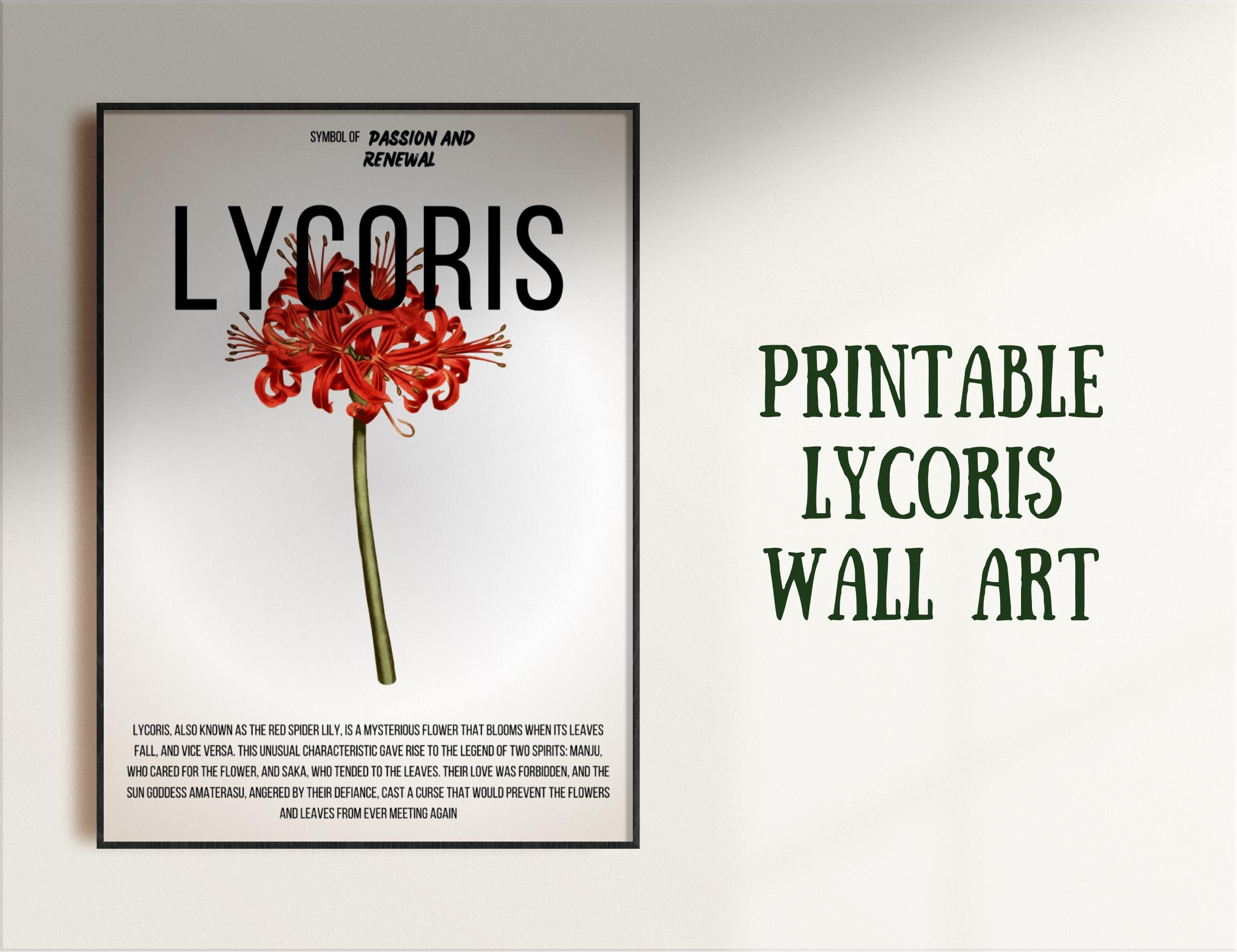 Red Spider Lily Print: Botanical Wall Art (digital Download) - Etsy