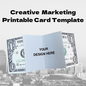 Opvallende afdrukbare marketingkaartsjabloon | Ziet eruit als iets waardevols | Bewerkbare canvasflyer | Slim visitekaartje voor promoties