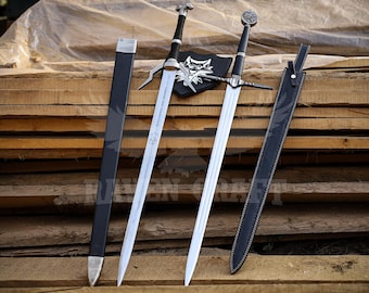 Handmade Witcher Sword Replica – Stainless Steel Feline Viking Sword