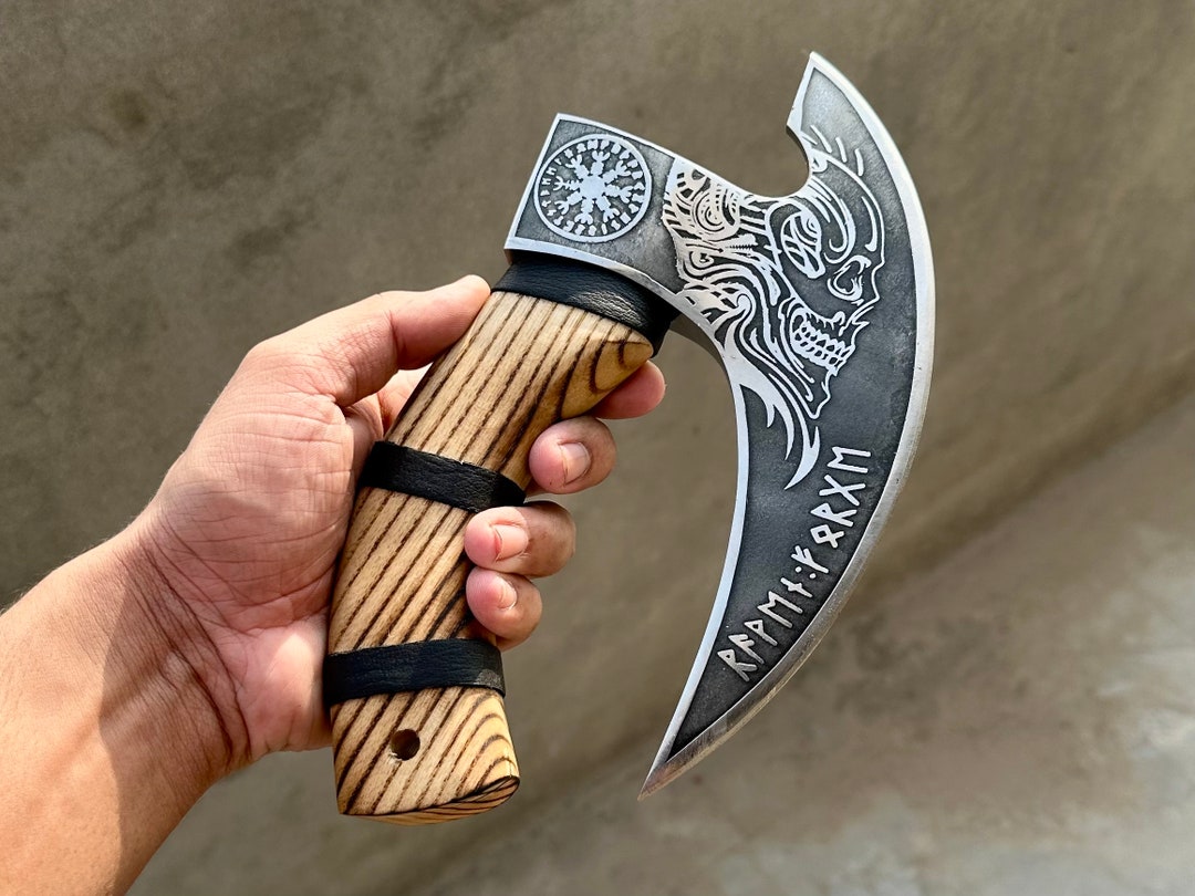 Handmade Viking Pizza Axe Viking Pizza Cutter Axe Hand Etsy
