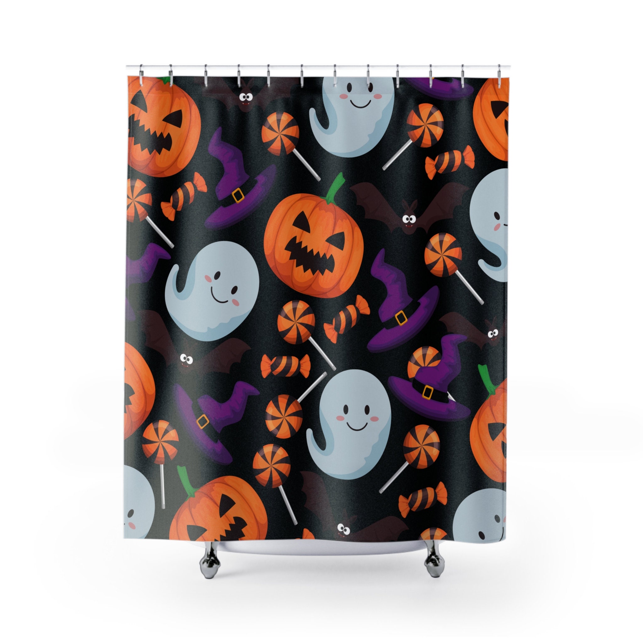 Halloween Themed Shower Curtain Etsy