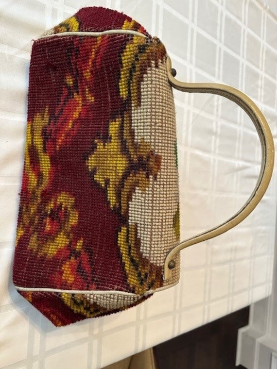 Vintage 1950 s Koret Floral Carpet Bag Purse Etsy