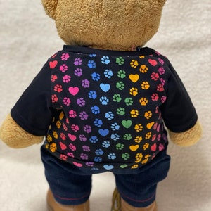 Shirt Regenbogenpfoten für Bären und andere Plüschtiere verschiedene Größen handgefertigt Bild 3
