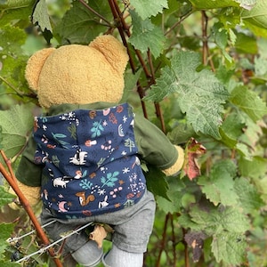Forest Friends hoodie for bears and other plush toys various sizes customizable handmade image 3