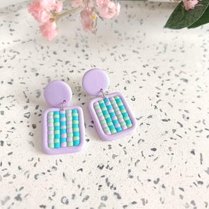 Handmade polymer clay earrings, Elegant Earrings, Dangle Earrings, Minimalist Earrings, Lightweight Earrings, Modern design Earrings