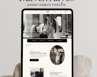 Premium modern Showit website template design, photographer website template, website template coach, elegant portfolio website template