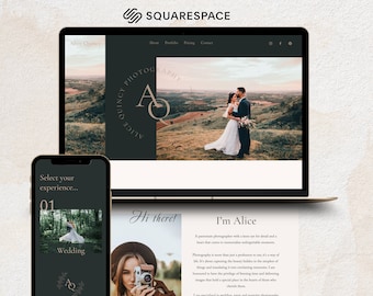 Squarespace template, Squarespace Landing Page, Squarespace website template 7.1, Website template photography, Website for small business