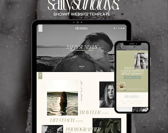 Coastal, Modern Showit Website Template: Clean, Minimal Website Design for Photographers & Coaches