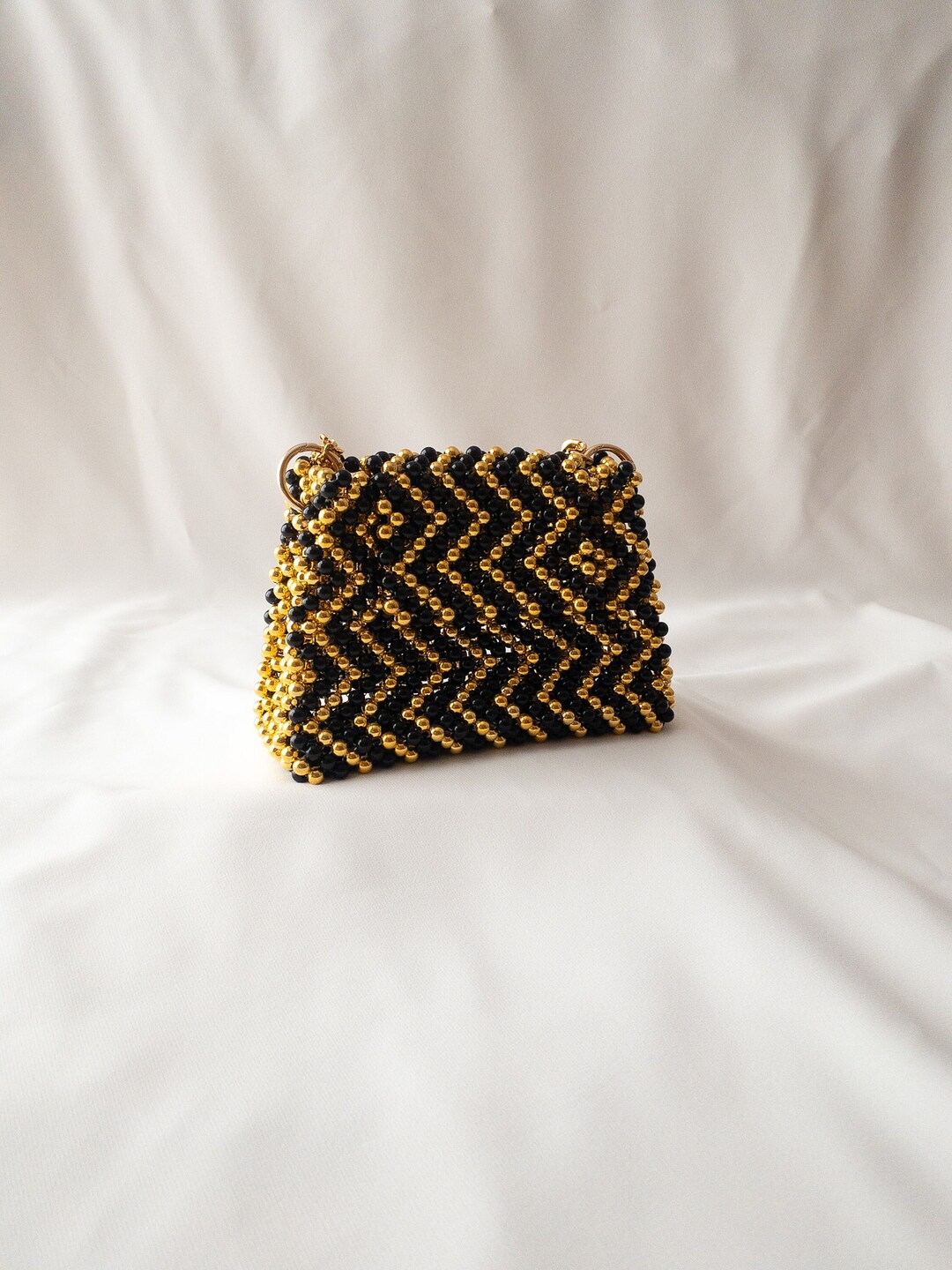 Black Crystal Lace Detail Bag