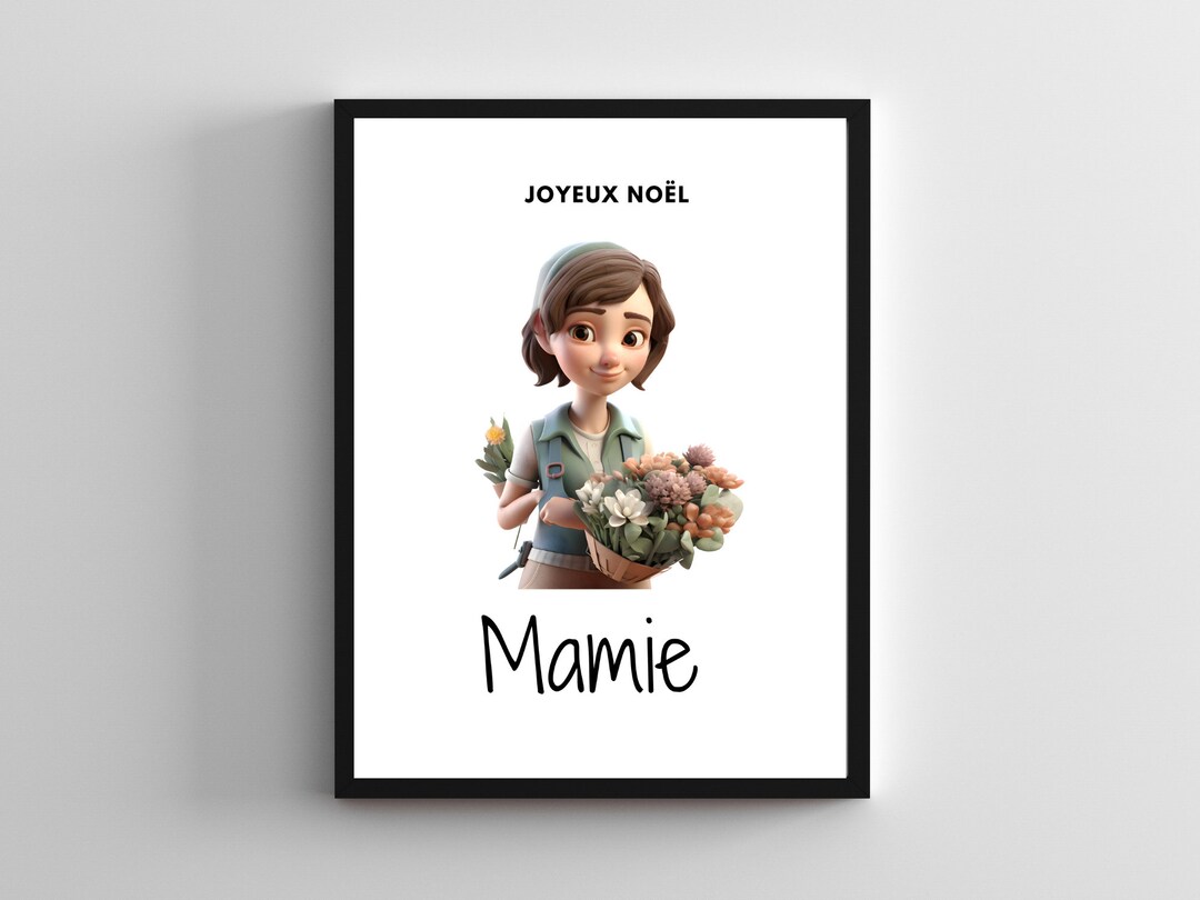 Affiche Maman Ou Mamie Idéal Pour Cadeau De Noël Cadeau Etsy