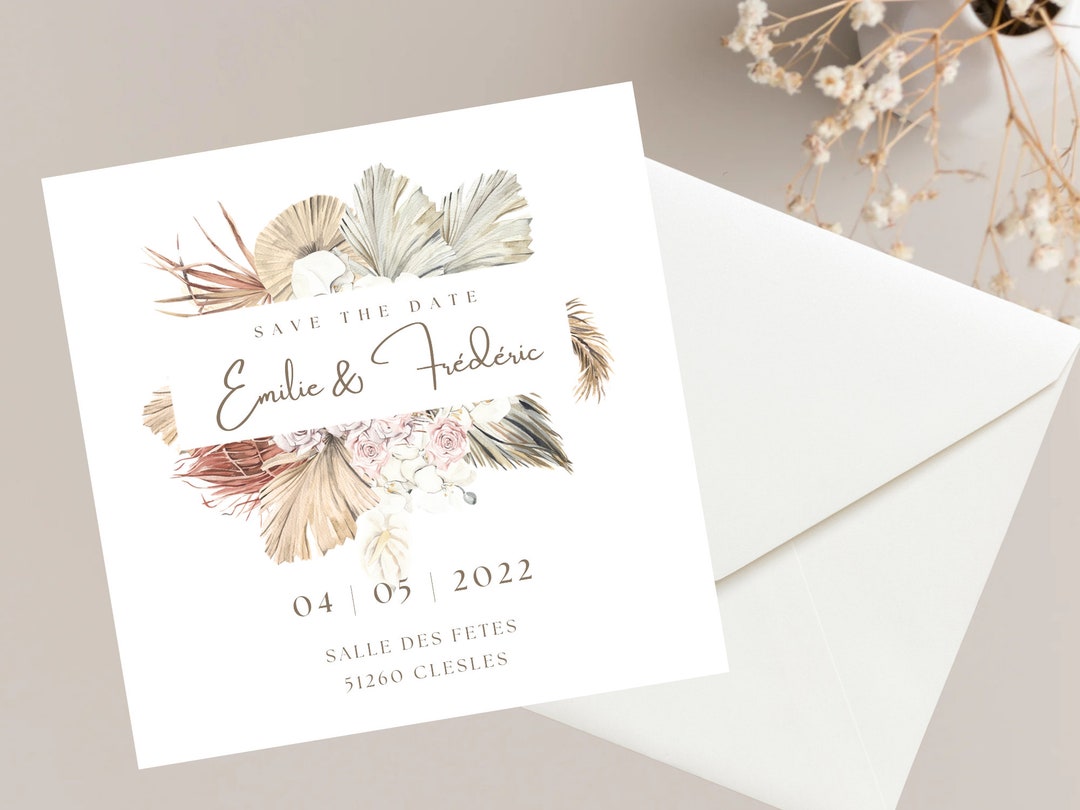 Cardboard 'save the Date' Digital File to Print From Etsy