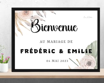 deco Mariage, affiche bienvenue Mariage, déco mariage personnalisée, bienvenur mariage