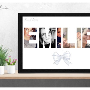 Personalized first name photo poster, ideal gift to offer at a low price, original gift, gift, photos image 2