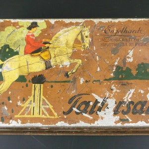 Antique Cigarette Tin Box Leopold Engelhardt Tattersall Gold Hoflieferant S.H.D. Khedive * Collectable Tin Box