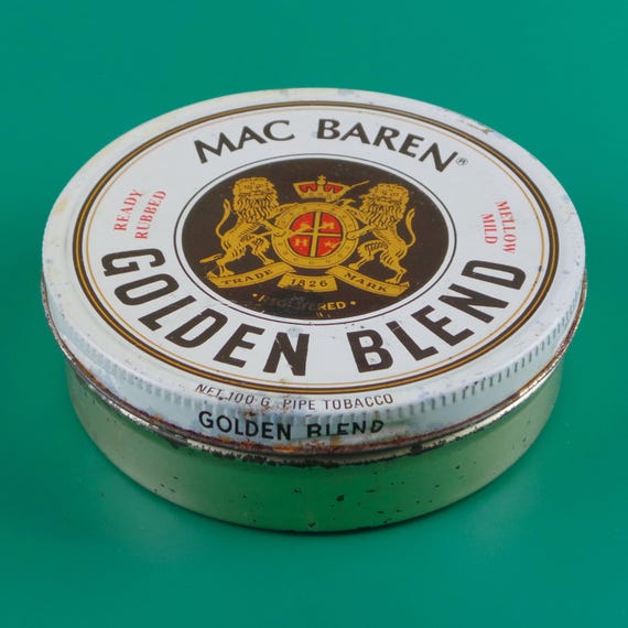 gold blend tobacco Vintage Pipe Tobacco Tin Mac Baren, Danish Golden Blend Tobacco