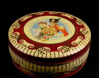 Antiek Mackintosh's Quality Street-blik: snoepdoos voor verzamelaars, goud en rood