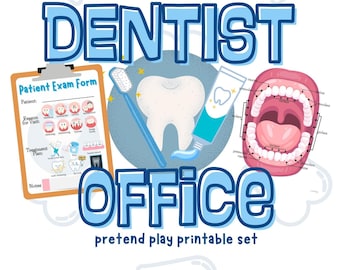 Pretend Play Dentist Printables with Large Flisat Insert