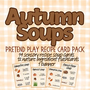Autumn Pretend Play Soup Recipe Printables