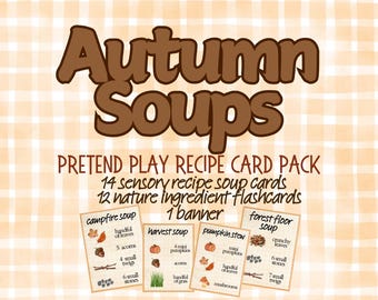 Recetas imprimibles de sopa de otoño para jugar a la simulación