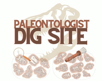 Cartes imprimables et cartes mémoire Dino Dig Flisat