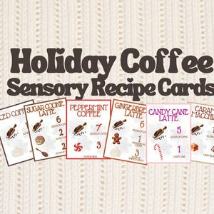 Jeu de cartes de recettes sensorielles Café des Fêtes