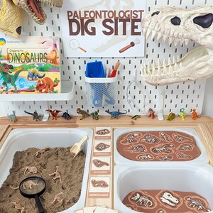 Dino Dig Flisat Insert Printables & Flashcards - Etsy