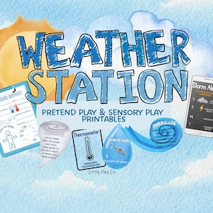 Imprimibles sensoriales para juegos de simulación de estación meteorológica
