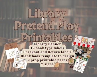 Materiale stampabile per giochi di finzione in biblioteca
