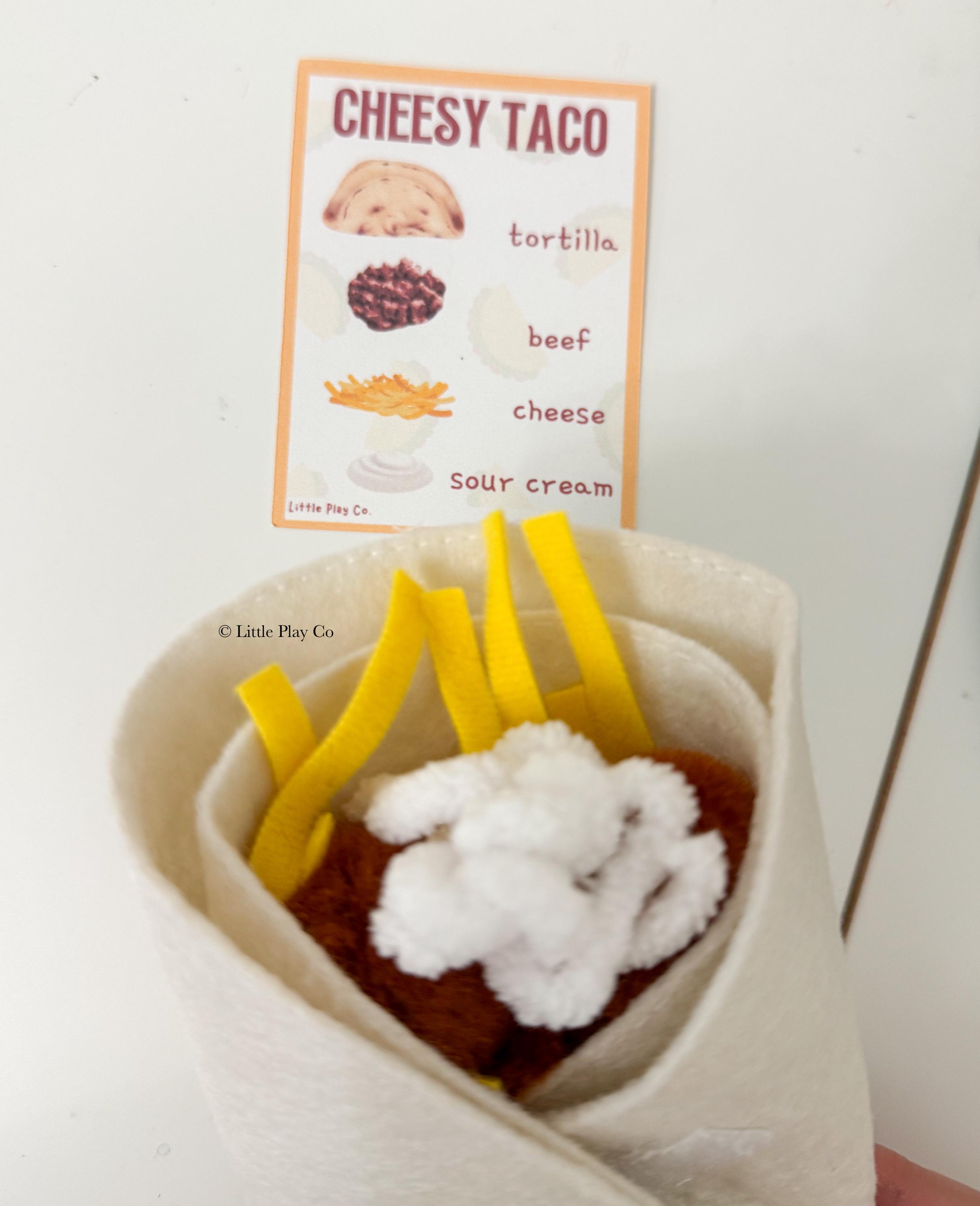 Taco Pretend and Sensory Play Mexican Cuisine Printable Set