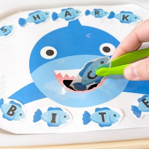 Dai da mangiare agli squali ABC stampabili