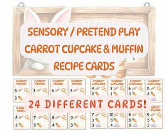 Zintuiglijk/doen alsof-spel Wortel Cupcake & Muffin Recept Cardgo