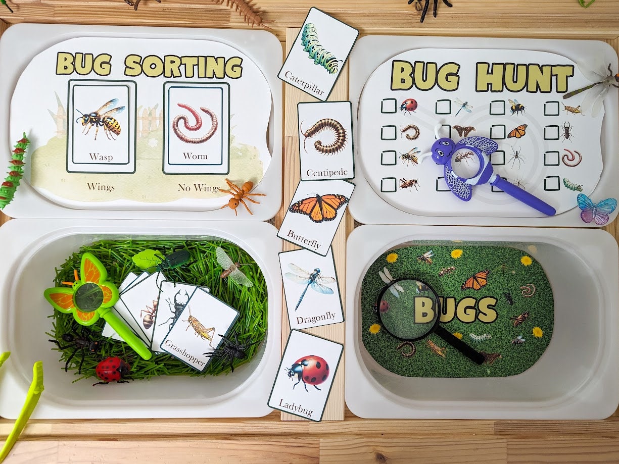 Bugs Printable Pack for Learning, Sensory Play, Flisat, Pretend Play - Etsy