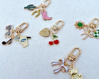 Bag Charm, Bag Keychain Customizable Accessory for Handbag, Keys, Cute, Kawaii, Personalized, Gift