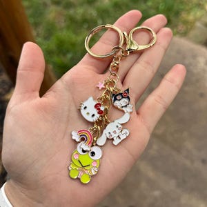 HK FRIENDS dikke tashanger | Handtas portemonnee accessoire Kitty geïnspireerd bedel sleutelhanger Anime cadeau voor haar
