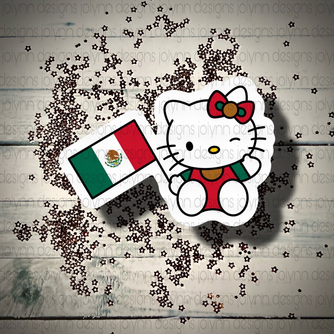 Hello Kitty Sticker, Mexican Hello Kitty Sticker, HK Sticker, Mexico