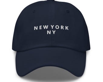 New York Hut, NY Hut, New York Kappe, NY Kappe, Baseballmütze, Baseballkappe, New York, bestickt