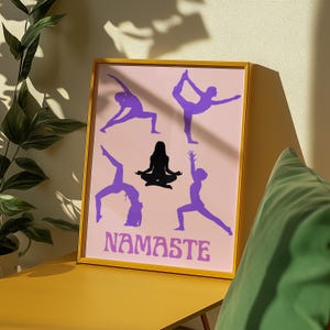 Namaste Yoga Wall Art Print | Meditation | Yoga Studio Wall Art | Mindfulness Gift | Boho Yoga Wall Decor | Inspirational Yoga Room Art