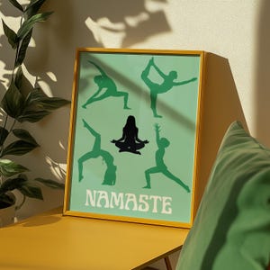 Namaste Yoga Wall Art Print | Meditation | Yoga Studio Wall Art | Mindfulness Gift | Boho Yoga Wall Decor | Inspirational Yoga Room Art