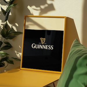 Guinness Stout Pint Semi Glossy Vertical Poster - Retro Wall Art Decor - 11x14&#39;&#39;